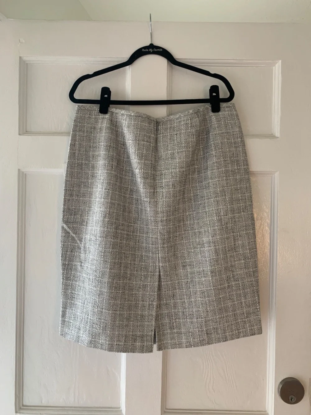 NWT Calvin Klein Grey Silver Bouclé Tweed Pencil Skirt 16 Office